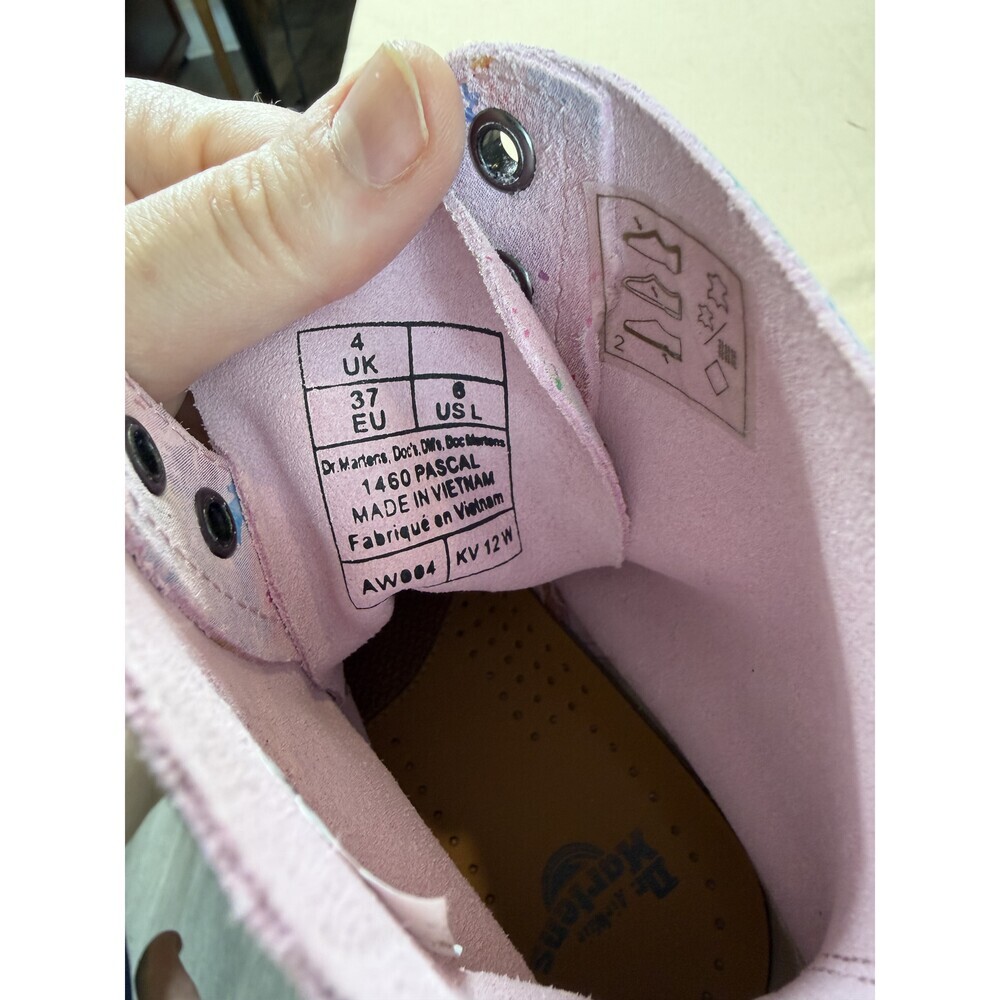 Dr. Martens 1460 Pascal Pink Floral 8-Eye Boots Women's Size 6 NWT - Picture 7 of 8